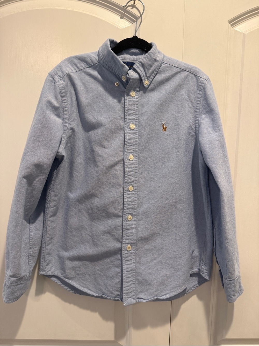 Polo by Ralph Lauren Boys Blue Button-Down Oxford Shirt Size 10-12 Lot of 2